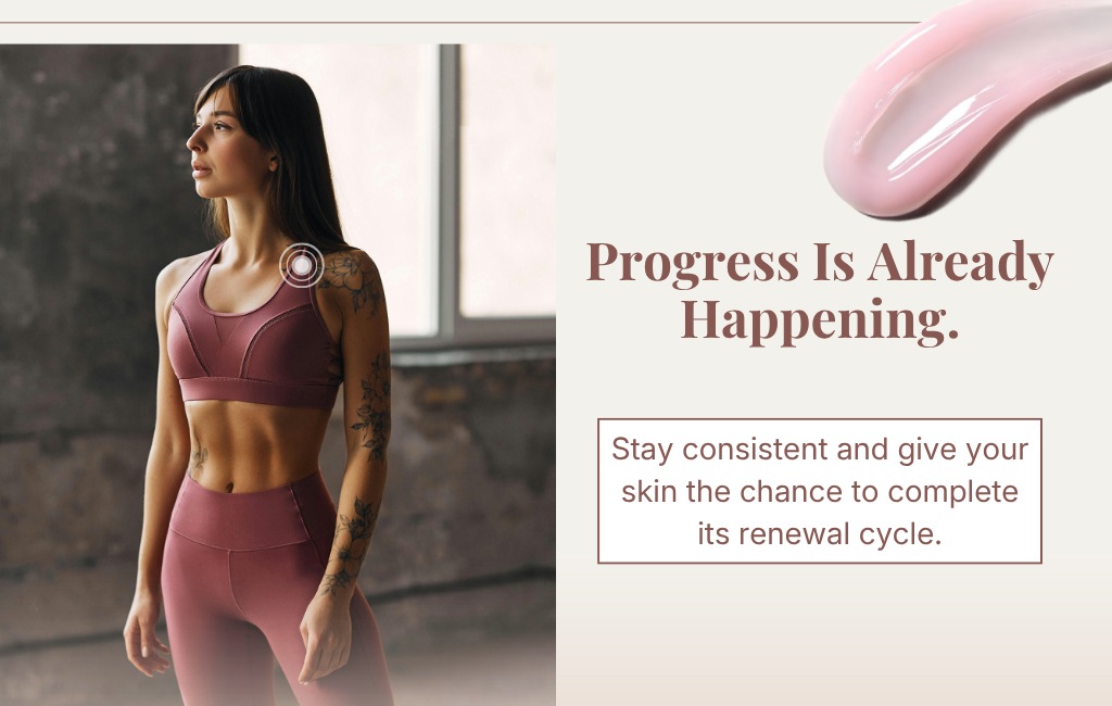 Progress Is Already Happening. Stay consistent and give your skin the chance