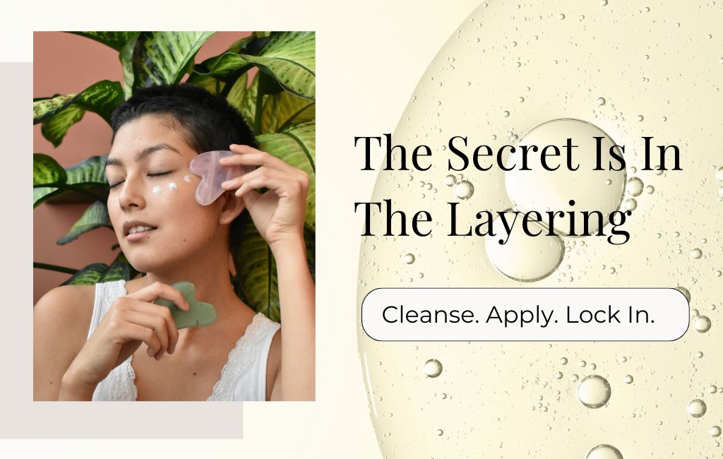 The Secret Is In The Layering. Cleanse. Apply. Lock In.
