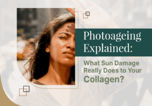Woman sun protection photoageing