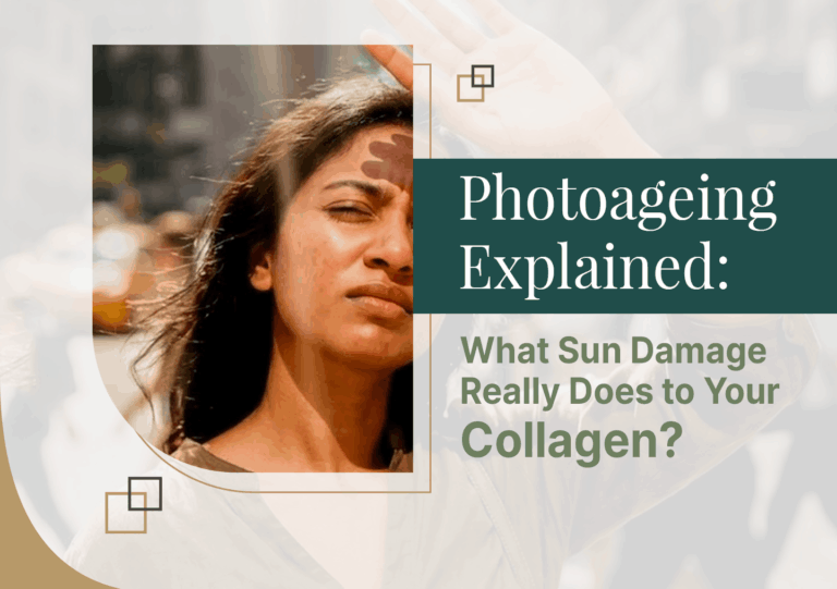 Woman sun protection photoageing